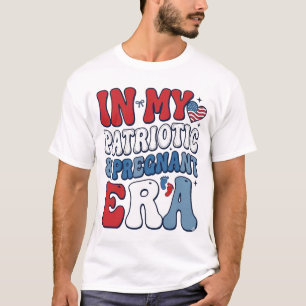 Patriotisches schwangeres Zeitalter Vintage Schwan T-Shirt