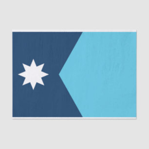 Patriotisches Seidenpapier mit der Flagge von Minn