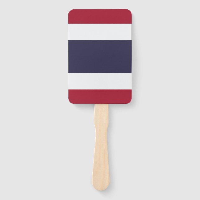Patriotisches Set Handfächer mit Flagge Thailands (Vorderseite)