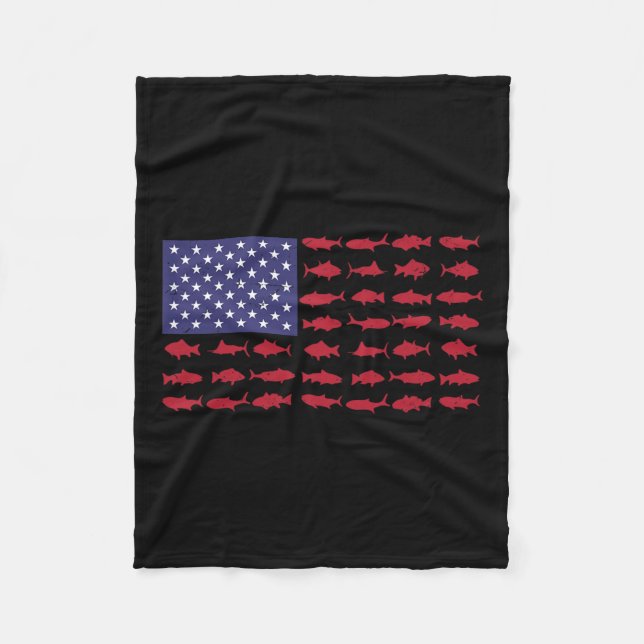 Patriotisches Shirt am 4. Juli Fleecedecke (Vorderseite)