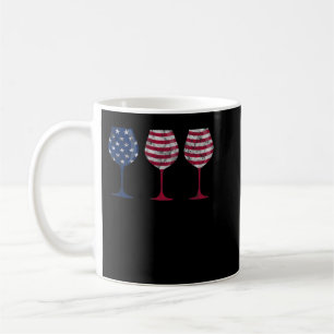 Patriotisches Shirt Weinglas Funny 4. Juli Tshir Kaffeetasse