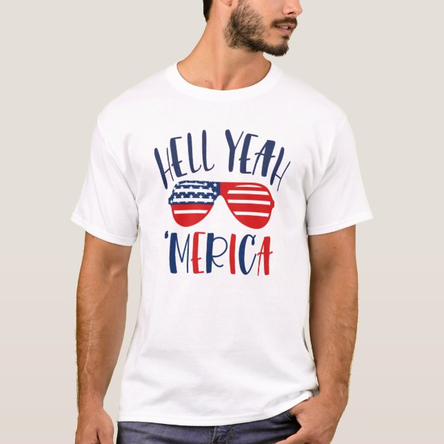 Patriotisches "Shout Out to America" Shirt - USA P (Vorderseite)