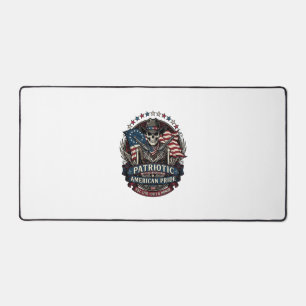 Patriotisches Skelett Cowboy Dunkler Patriot Skele Schreibtischunterlage