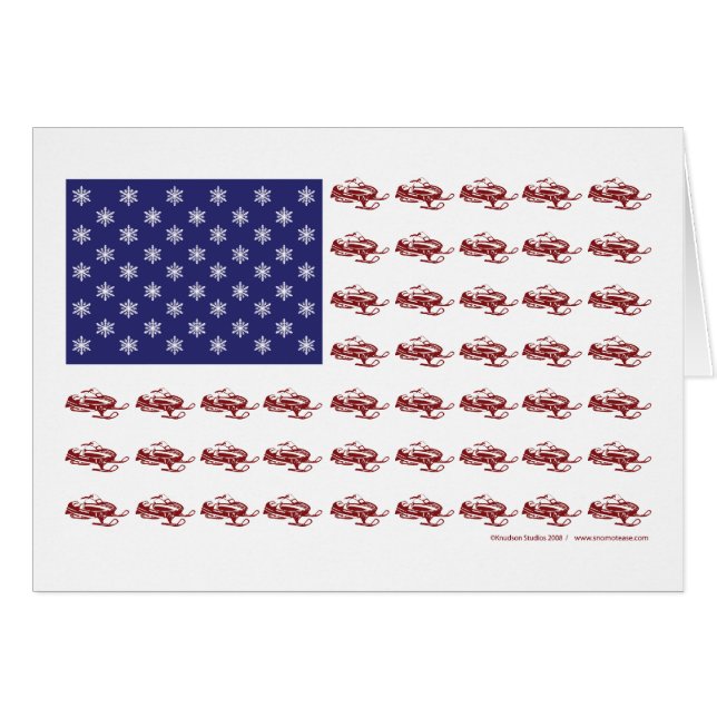 Patriotisches Snowmobiling (Vorderseite (Horizontal))
