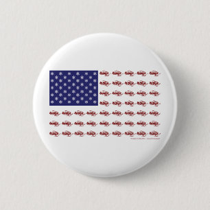 Patriotisches Snowmobiling Button
