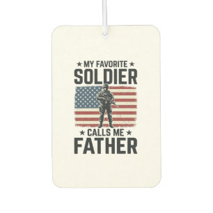 Patriotisches Soldat Vater Vintage Vector Shirt De Autolufterfrischer