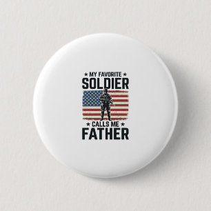 Patriotisches Soldat Vater Vintage Vector Shirt De Button