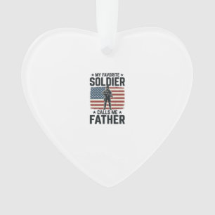 Patriotisches Soldat Vater Vintage Vector Shirt De Ornament