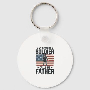 Patriotisches Soldat Vater Vintage Vector-Shirt De Schlüsselanhänger