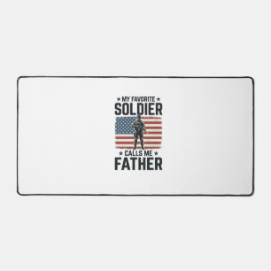 Patriotisches Soldat Vater Vintage Vector Shirt De Schreibtischunterlage