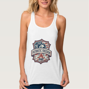Patriotisches Sommercamp-Geist-Vektor-Grafik-T-Shi Tank Top