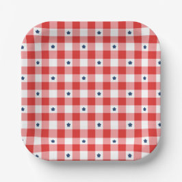 Patriotisches Sommerpicknick Pappteller
