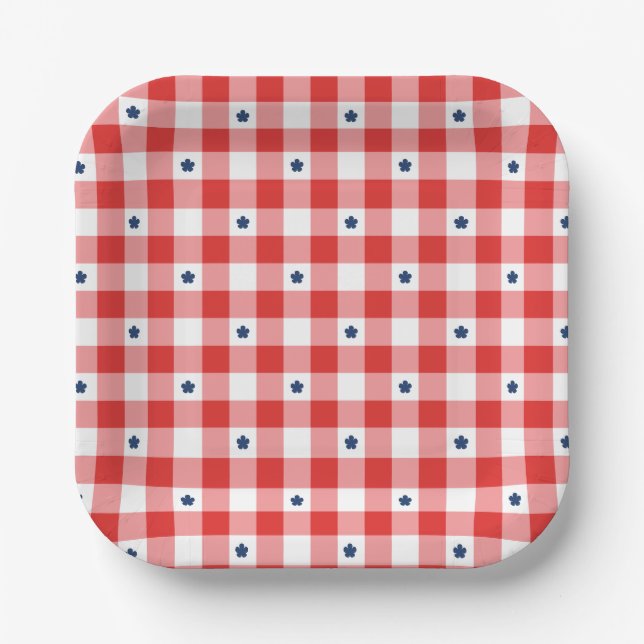 Patriotisches Sommerpicknick Pappteller (Vorderseite)
