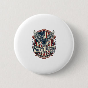 Patriotisches Staatsstolz-Serie Vector Graphic Tee Button