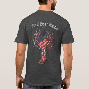 Patriotisches stacheliger Hummer-Gewohnheits-Shirt T-Shirt