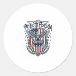 Patriotisches Stadt-Stolz-Serie Vektorgrafik T-Shi Runder Aufkleber