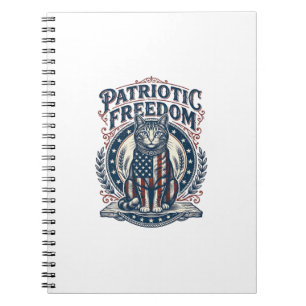 Patriotisches Stallkatze Vektorgrafik T-Shirt_1 Notizblock