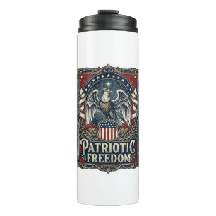 Patriotisches Stargazer-Vektorgrafik-T-Shirt Thermosbecher