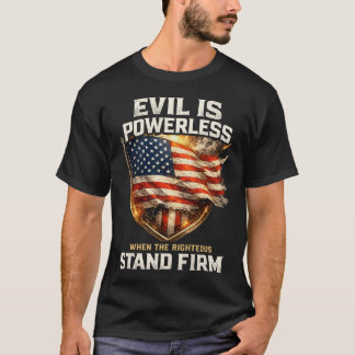 Patriotisches Steh Fest Amerikanische Flagge Grafi T-Shirt