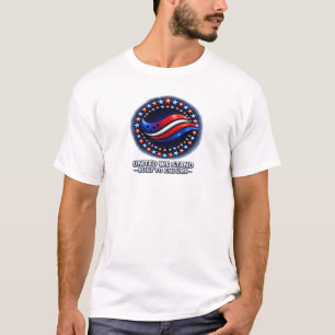 Patriotisches Sterne-Kreis-Flaggen-Emblem-Shirt – T-Shirt