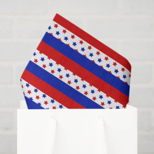 Patriotisches Sterne-Streifen-Muster-Party-Taschen Seidenpapier