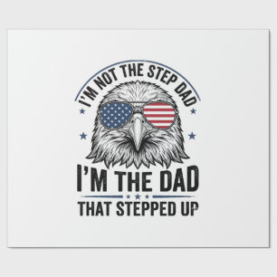 Patriotisches Stiefvater-Adler-Vintage-Shirt-Desig Geschenkpapier