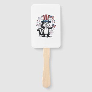 Patriotisches Stinktier Vintage-Feuerwerk Grafik-S Fächer