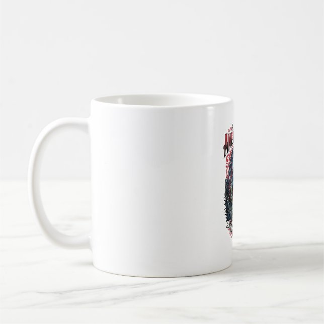 Patriotisches Sumpfmonster Old Glory Horror Monste Kaffeetasse (Links)