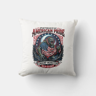 Patriotisches Sumpfmonster Old Glory Horror Monste Kissen