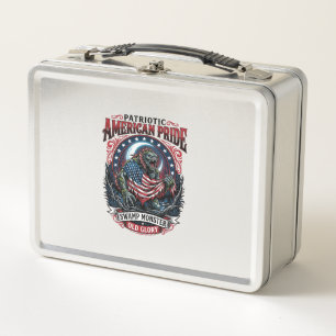 Patriotisches Sumpfmonster Old Glory Horror Monste Metall Brotdose