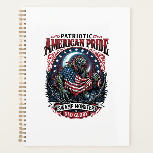 Patriotisches Sumpfmonster Old Glory Horror Monste Planer (Vorderseite)