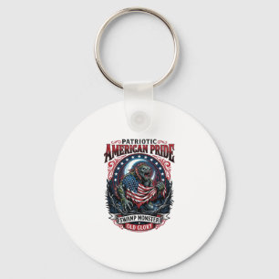 Patriotisches Sumpfmonster Old Glory Horror Monste Schlüsselanhänger