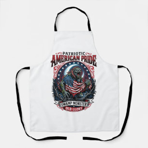 Patriotisches Sumpfmonster Old Glory Horror Monste Schürze