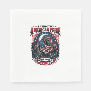 Patriotisches Sumpfmonster Old Glory Horror Monste Serviette
