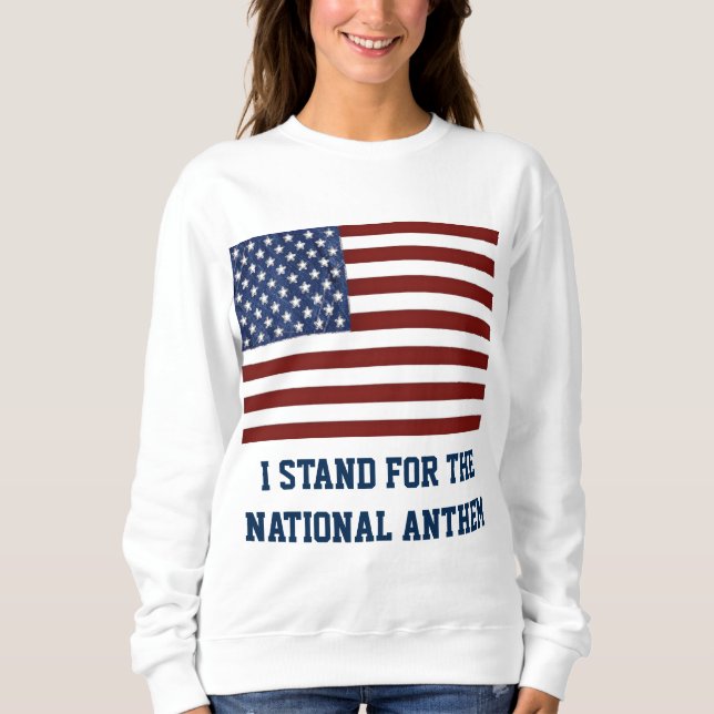 Patriotisches Sweatshirt mit amerikanischer Flagge (Vorderseite)