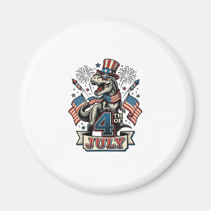 Patriotisches T-Rex 4. Juli Vintage-Shirt-Design_1 Magnet