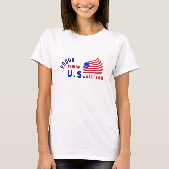 Patriotisches T-Shirt der USA, stolzer neuer ameri (Vorderseite)