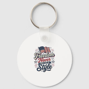 Patriotisches T-Shirt Freiheit verliert nie den St Schlüsselanhänger