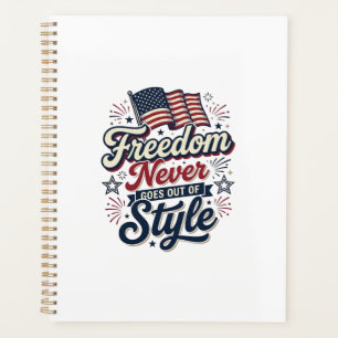 Patriotisches T-Shirt Freiheit verliert nie seinen Planer