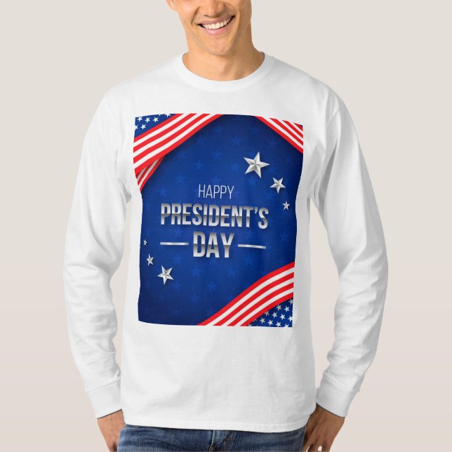 Patriotisches Tagesdesign des Präsidenten T - Shir T-Shirt (Vorderseite)