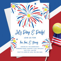 Patriotisches Tennis & Feuerwerk 4. Juli Party