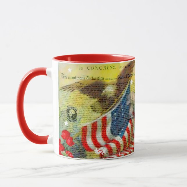 Patriotisches Thema Tasse (Links)