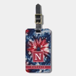 Patriotisches Tie-Dye Hintergrund-Gepäckanhänger Gepäckanhänger