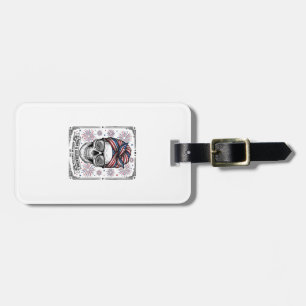 Patriotisches Totenkopf-Feuerwerk Vintage-Stickere Gepäckanhänger