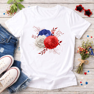 Patriotisches Trio in Blütenpracht Tri-Blend Shirt