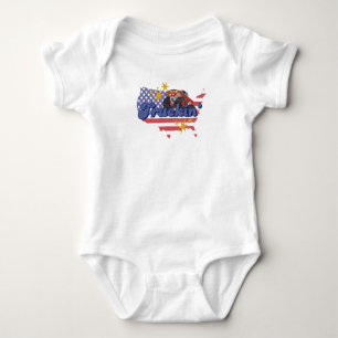Patriotisches Trucken Baby Strampler