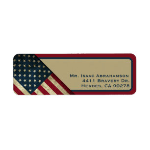 Patriotisches US-Flagge Rücksende-Adressetikett