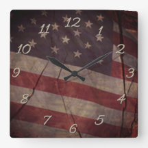 Patriotisches US-Flaggensegment über rustikales, g