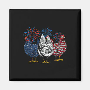 Patriotisches US-Hühnchen 4. Juli Unabhängigkeitst Magnet
