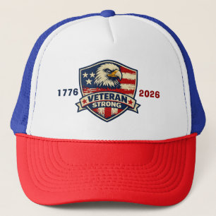 Patriotisches USA 250. Jubiläum Veteran Stark Truckerkappe